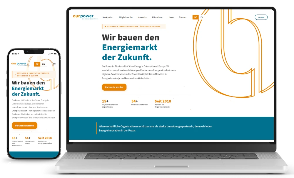 Webseite OurPower Innovationslabor