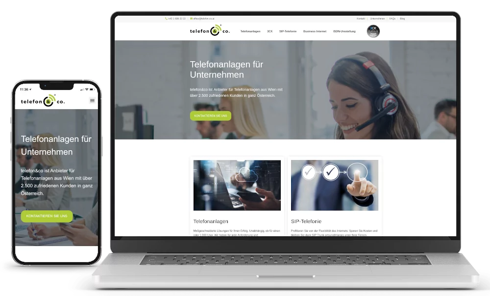Webseite Telefon & Co